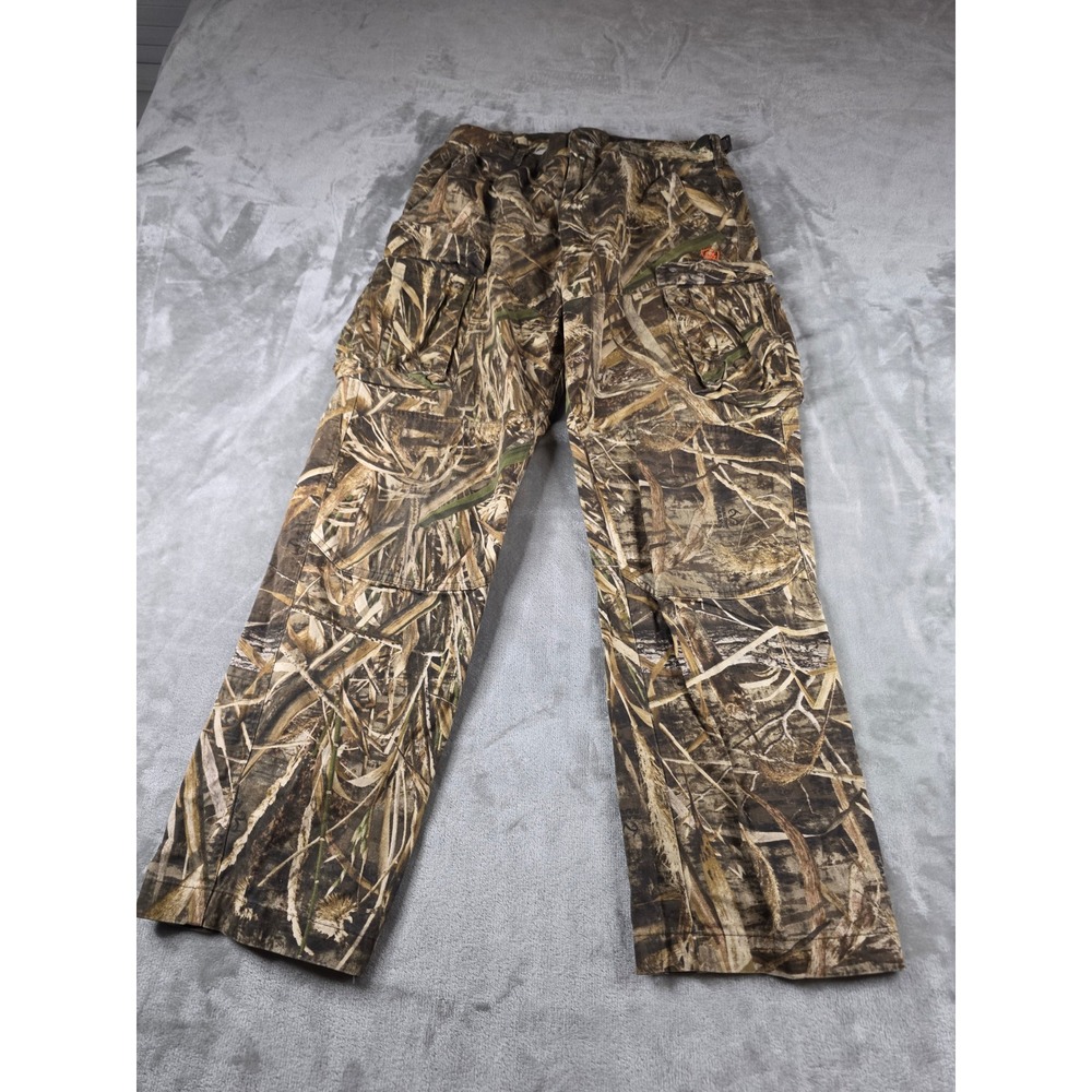 Game Winner Cargo Pants Mens Size M Brown Camo RealTree Max-5 Hunting Trousers